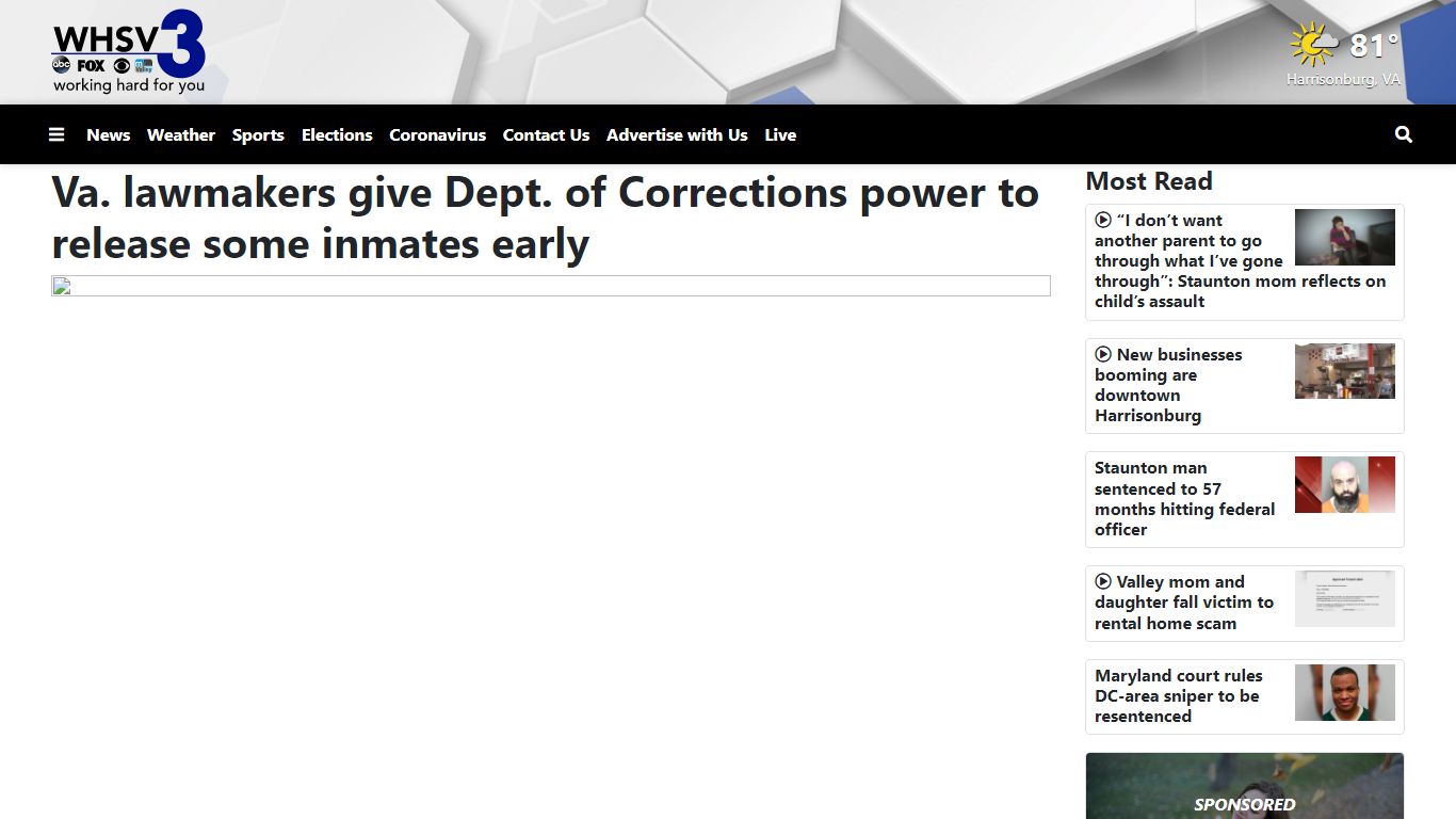 Va. lawmakers give Dept. of Corrections power to release some inmates early